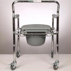 Кресло с санитарным оснащением складное четырехколесное Ergoforce E 0805