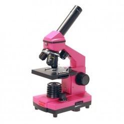Микроскоп школьный Эврика 40х-400х в кейсе (фуксия), арт. 25449