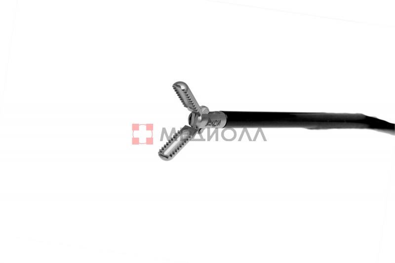 Зажим (ложкообразный многозубчатый, монополярный, модульный, диаметр 5 мм, длина 340± 5 мм)