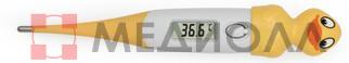 Термометр электронный A&D DT-624 "Лягушка" желтый/белый