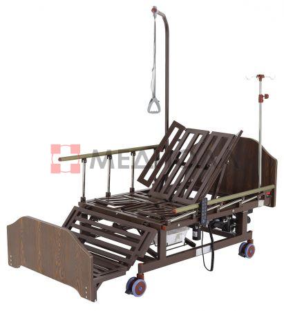 Кровать электрическая Мед-Мос DB-11А (МЕ-5228Н-10) ЛДСП Венге с боковым переворачиванием, туалетным устройством и функцией «кардиокресло»