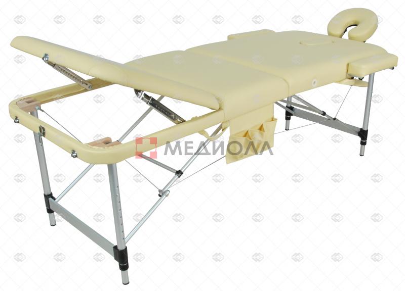 Массажный стол складной алюминиевый Med-Mos JFAL01A М/К (3-х секционный) (МСТ-102Л)