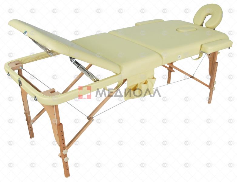 Массажный стол складной деревянный Med-Mos JF-AY01 3-х секционный М/К (МСТ-103Л)