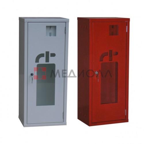 Шкаф для хранения огнетушителя , дверь со стеклом ШП-О-01НСБ/НСК