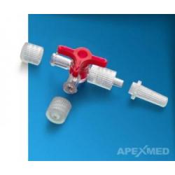 Изделия APEXMED для инфузионных систем: краник трёхходовой (красный винт), арт.0508-00-06