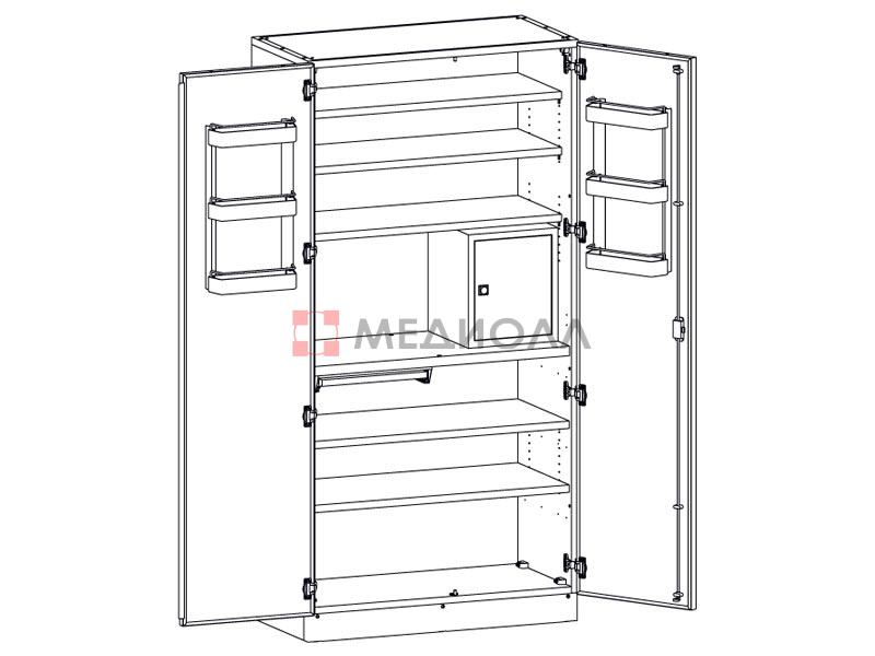 Шкаф медицинский мш 2 02