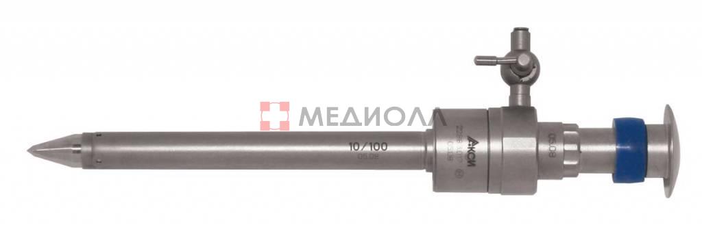 Троакар модульный лапароскопический с автоматическим клапаном, с краном (стилет 