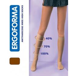 Гольфы женские компрессионные профилактические  Ergoforma 301, коричневые