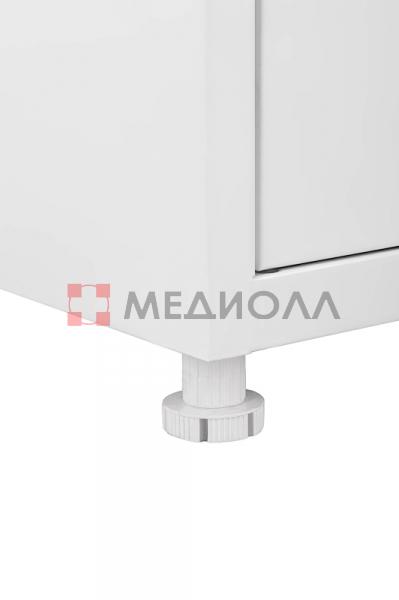 Шкаф медицинский металлический одностворчатый для хозяйственного инвентаря МЕСе.01.МФ (х) серии 